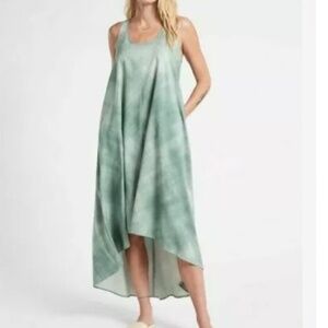 Athleta Presidio Dress Green Washed Racerback Lightweight Flowy Active Dress S